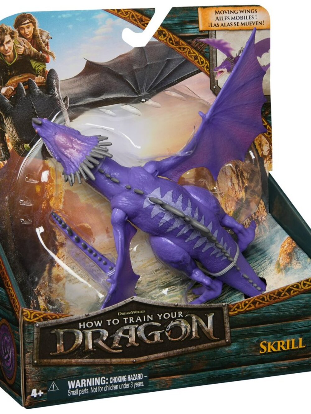 Dreamworks How to Train Your Dragon SKRILL 9" Action Figure Toy w/ Moving Wings